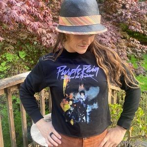 Prince Purple Rain self cropped crewneck sweatshirt 2018 Prince Estate brand Sml